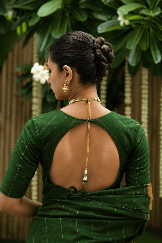 Green Prasang Blouse - Eternity by Sakshi