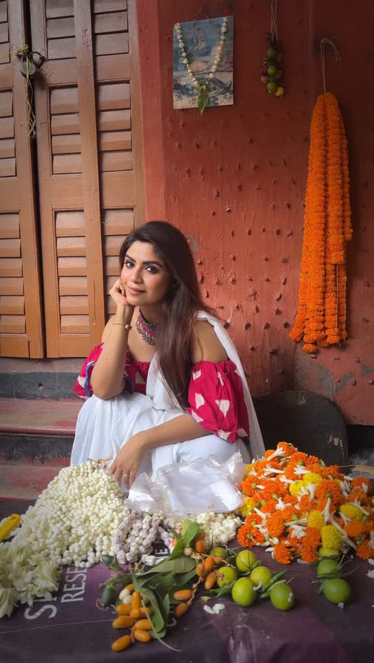 White Tara Saree - Eternity by Sakshi