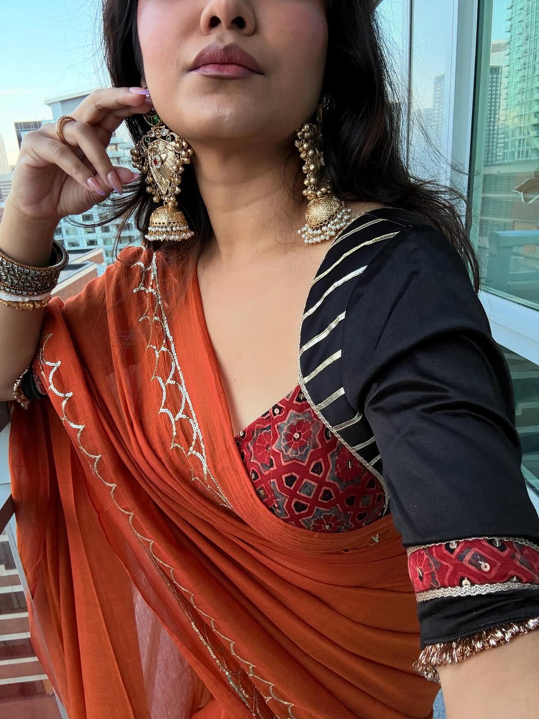 Carrot Roshni Saree - Eternity by Sakshi