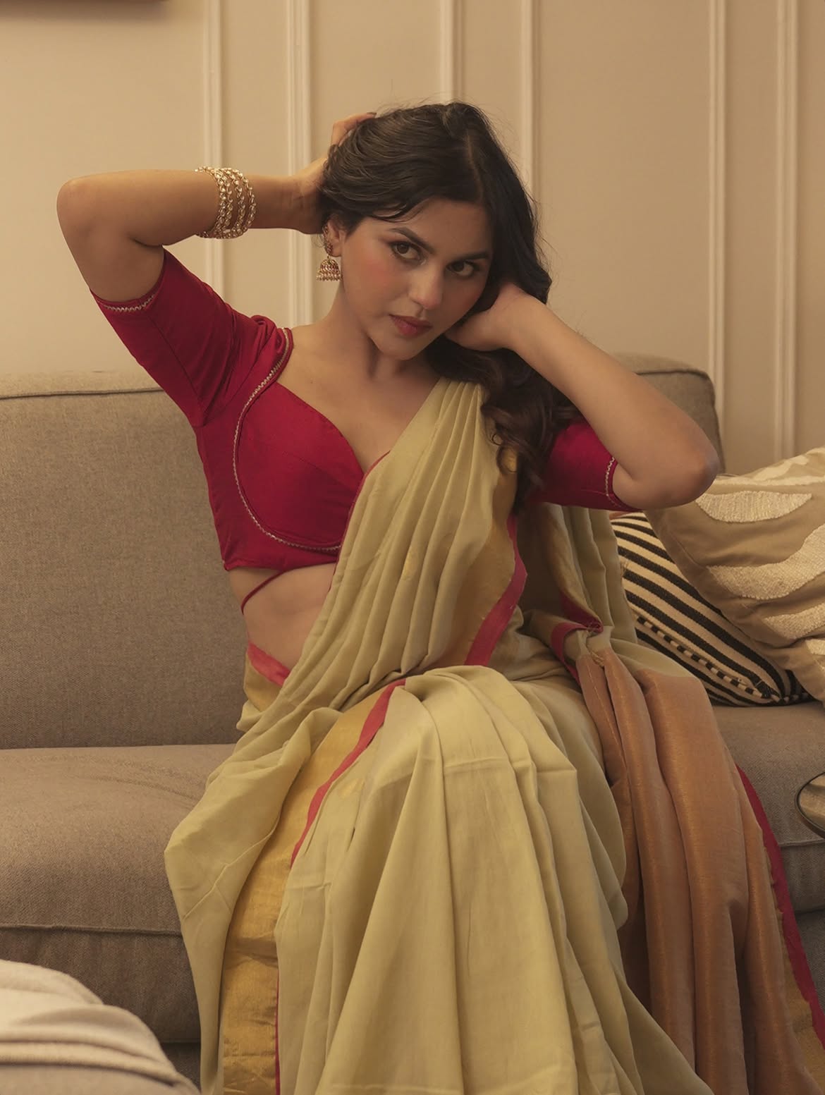 Matcha Polka Saree - Eternity by Sakshi
