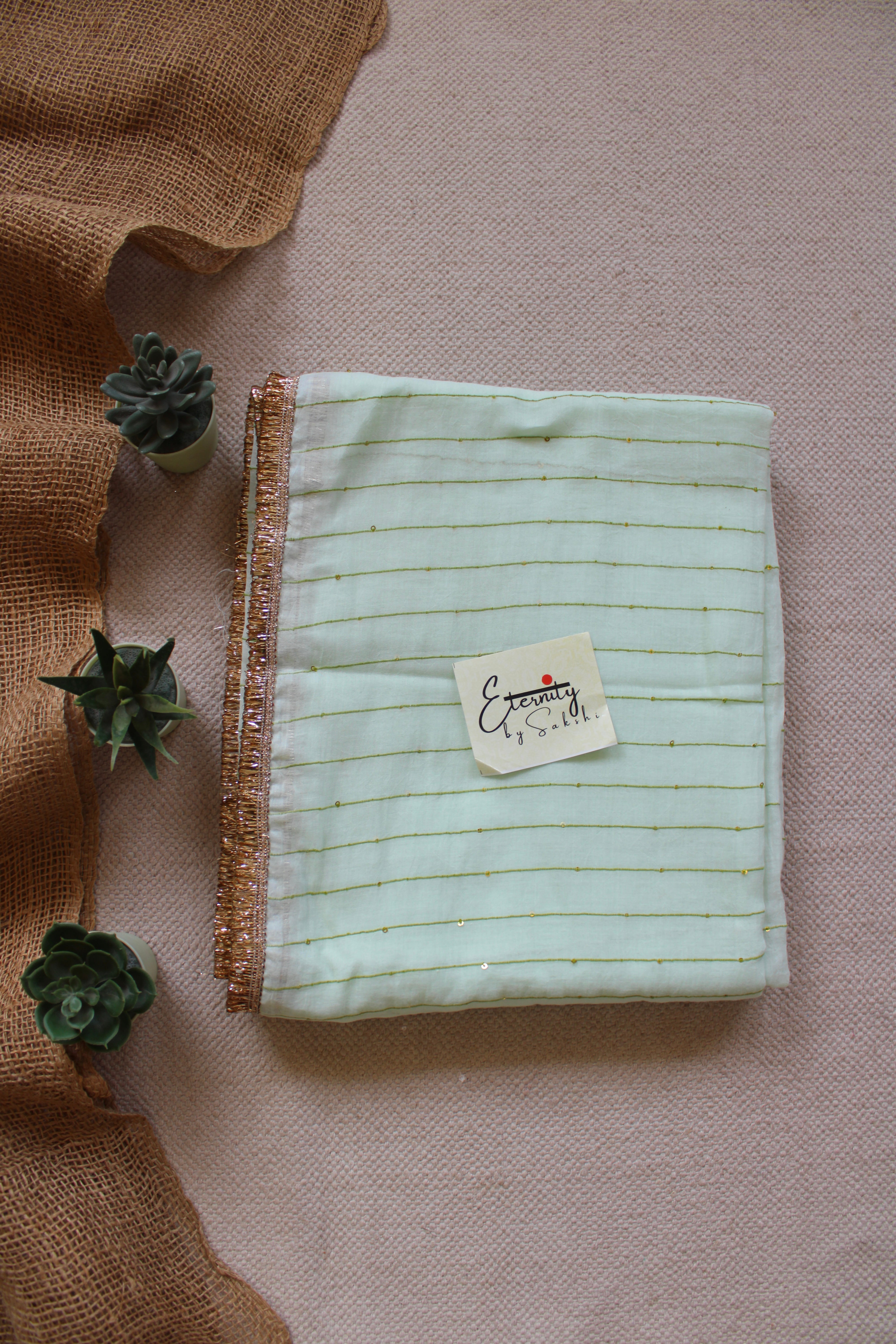 Mint Gulbahar Saree
