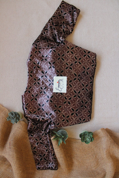 Mud Ajrakh Velvet Blouse - Eternity by Sakshi