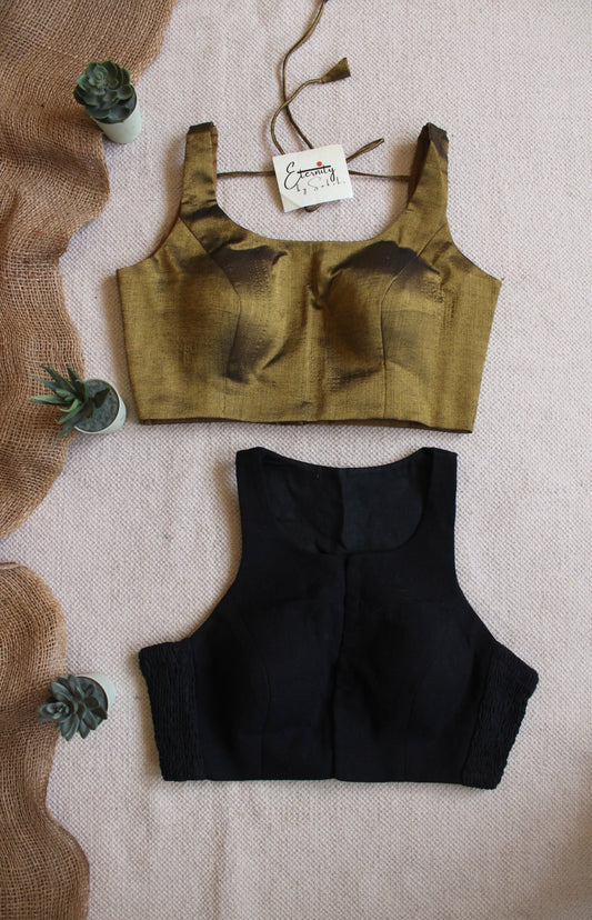 Sona Noorie Blouse + Gulmohar Black Stretchable Blouse Combo - Eternity by Sakshi