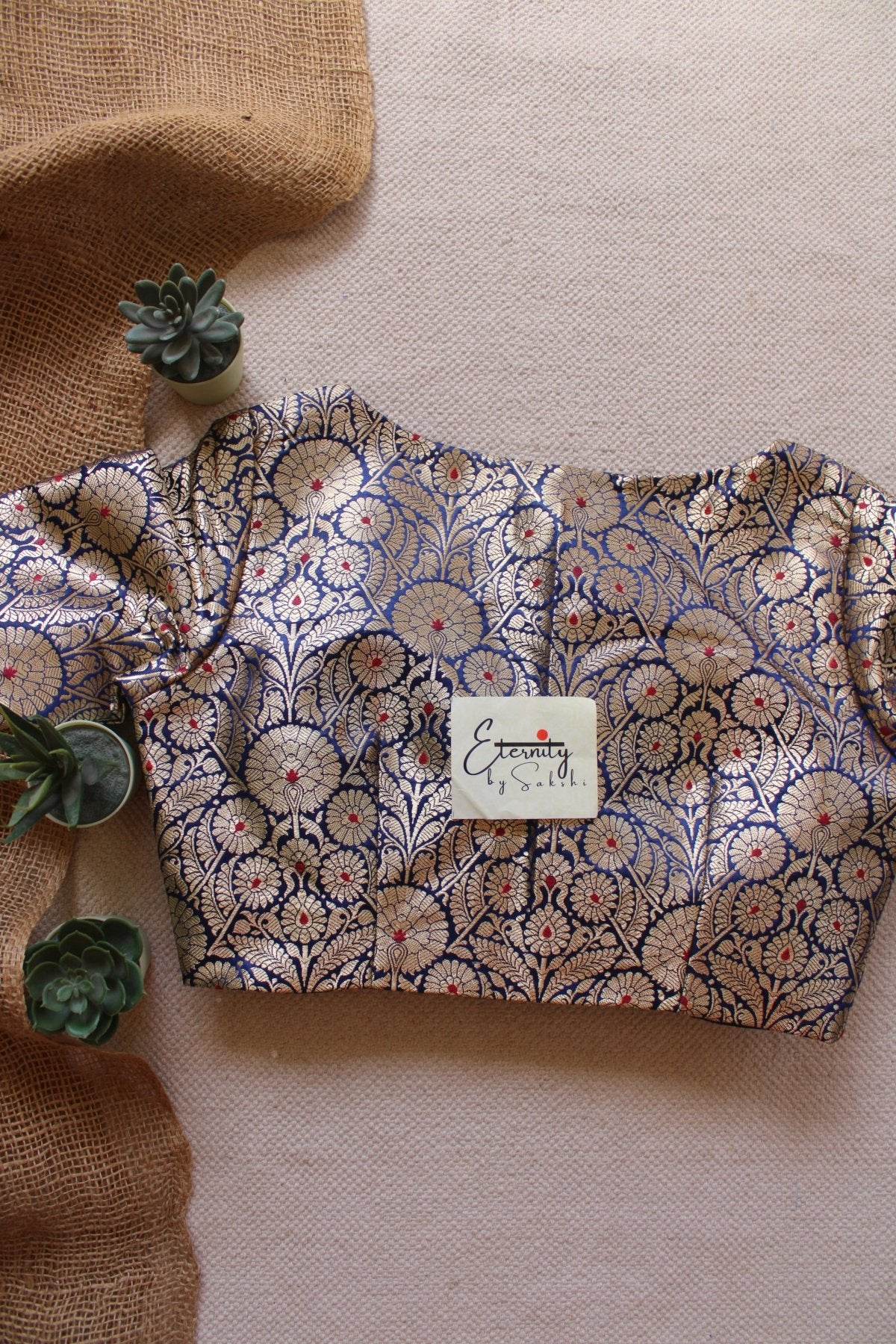 Blue Utsav Brocade Blouse - Eternity by Sakshi