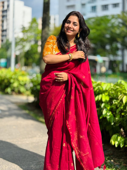 Maroon Parv Saree - Eternity by Sakshi