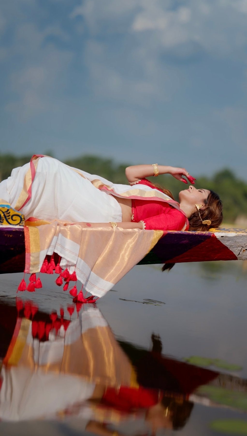 Pujo Polka Saree - Eternity by Sakshi