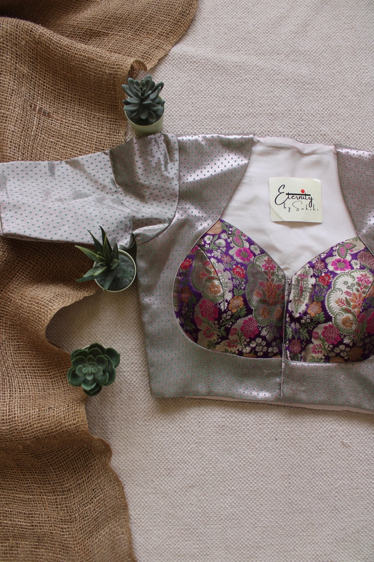 Gul Patch Blouse - Eternity by Sakshi