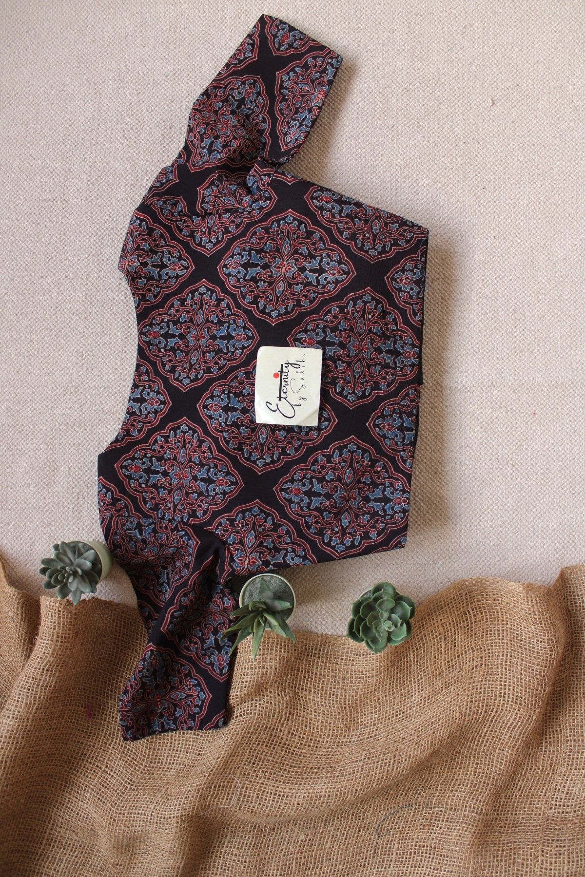 Ajrakh – Midnight Blouse - Eternity by Sakshi