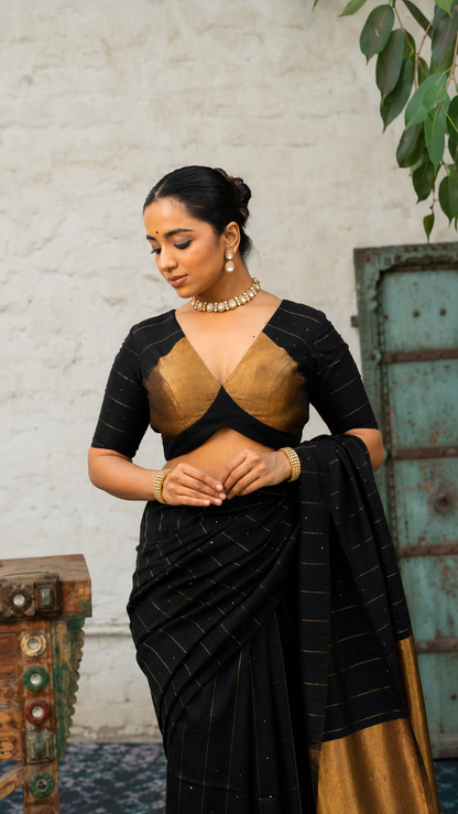 Black Prasang Blouse