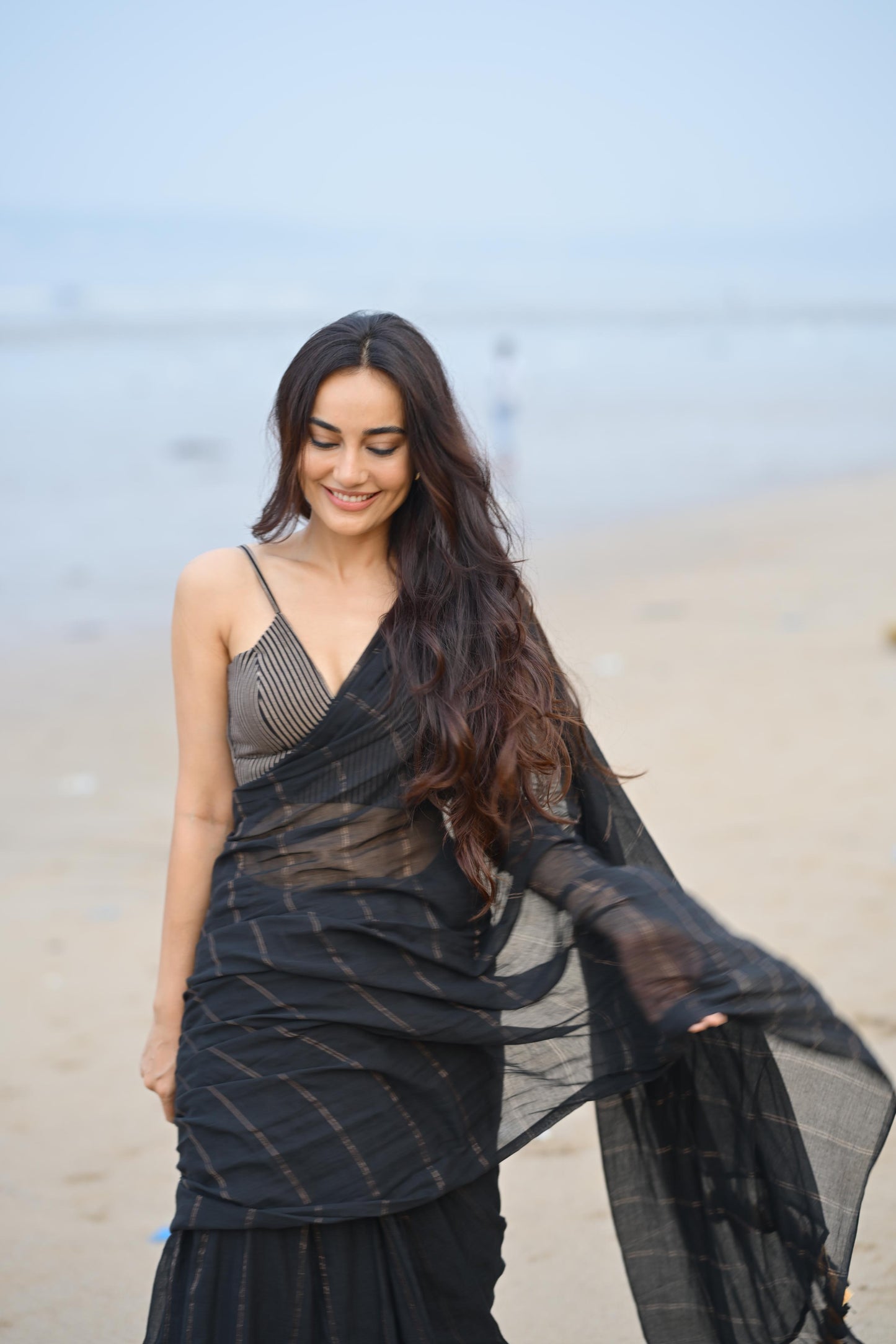 Black Parallel Universe Saree