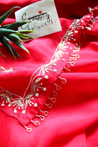 Red Nazrana Saree - Eternity by Sakshi
