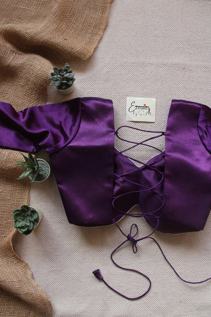 Heer Purple Backless Blouse - Eternity by Sakshi