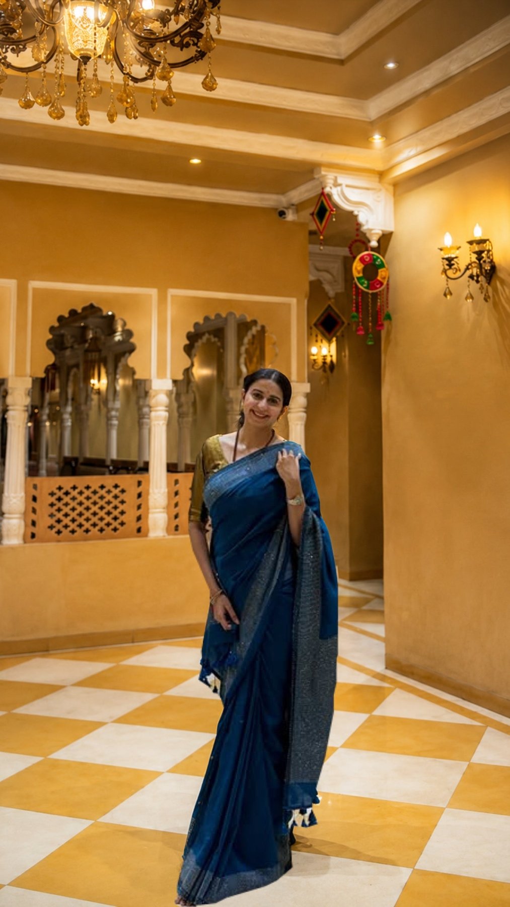 Peacock Blue Shakti saree - Eternity by Sakshi