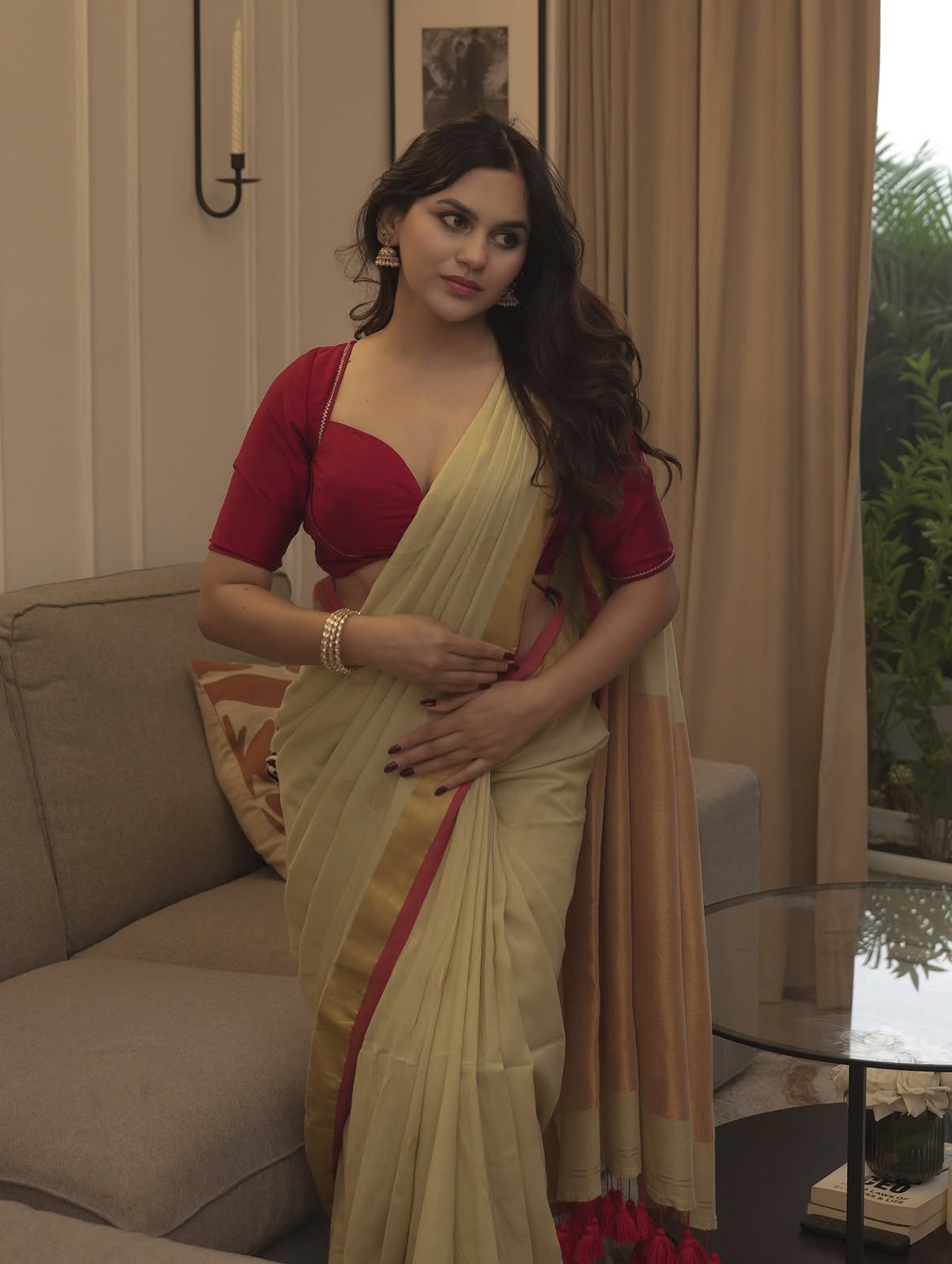 Matcha Polka Saree - Eternity by Sakshi