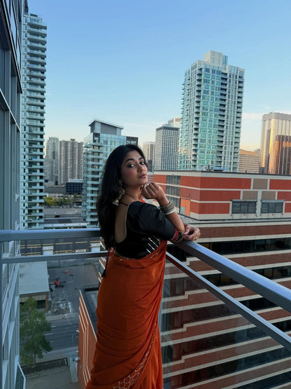 Carrot Roshni Saree - Eternity by Sakshi
