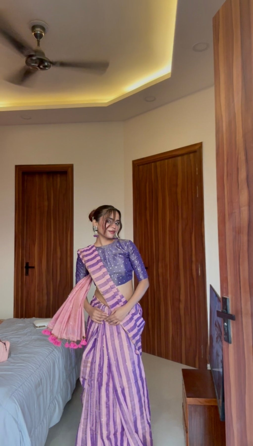 Pink Rekha Saree - Eternity by Sakshi