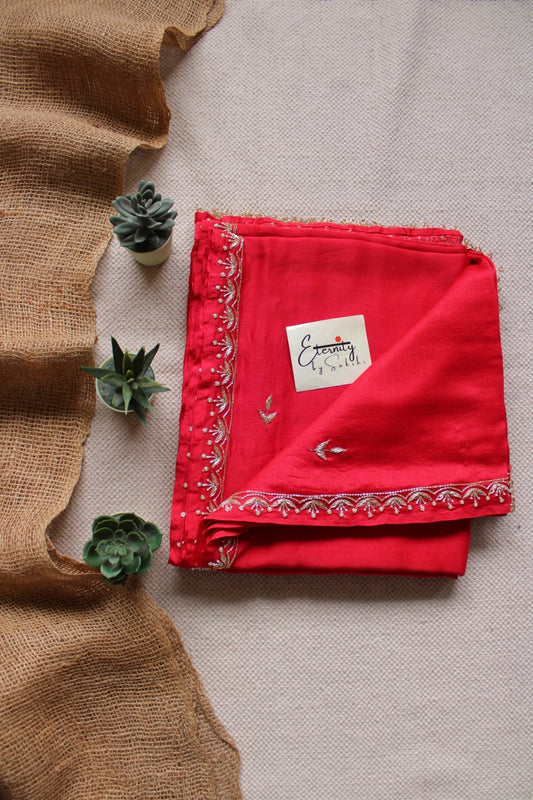 Red Nazrana Saree - Eternity by Sakshi