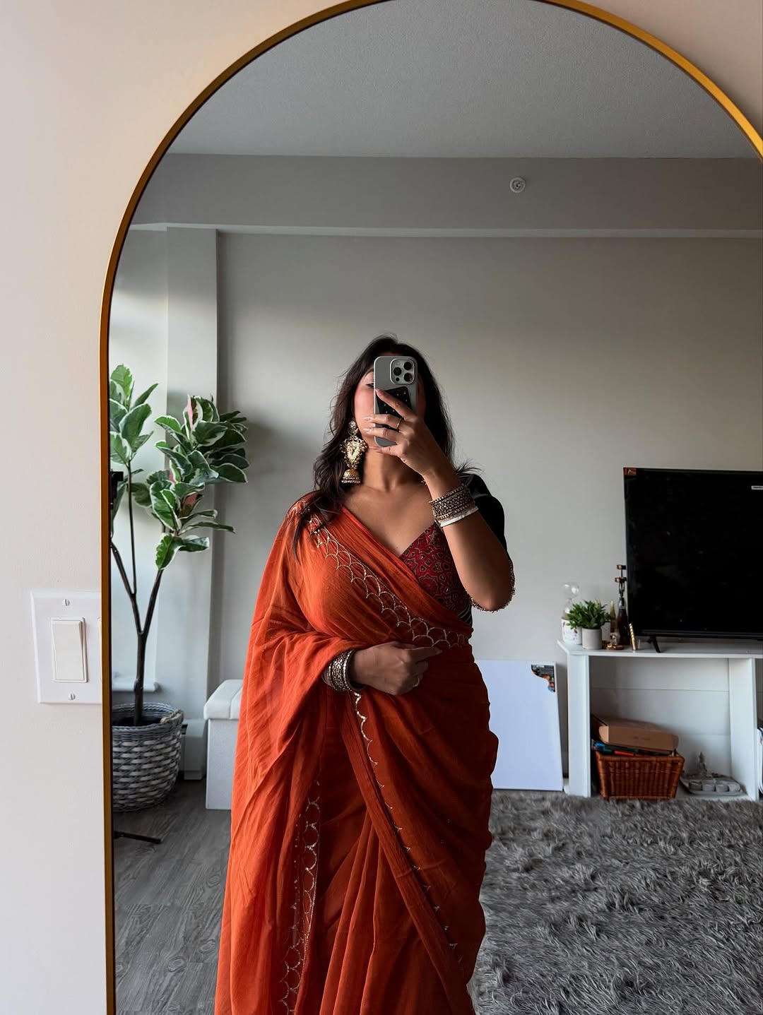 Carrot Roshni Saree - Eternity by Sakshi