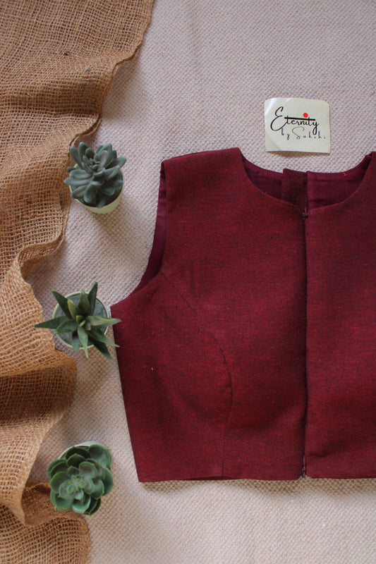 Maroon Double Zip Mood Blouse - Eternity by Sakshi
