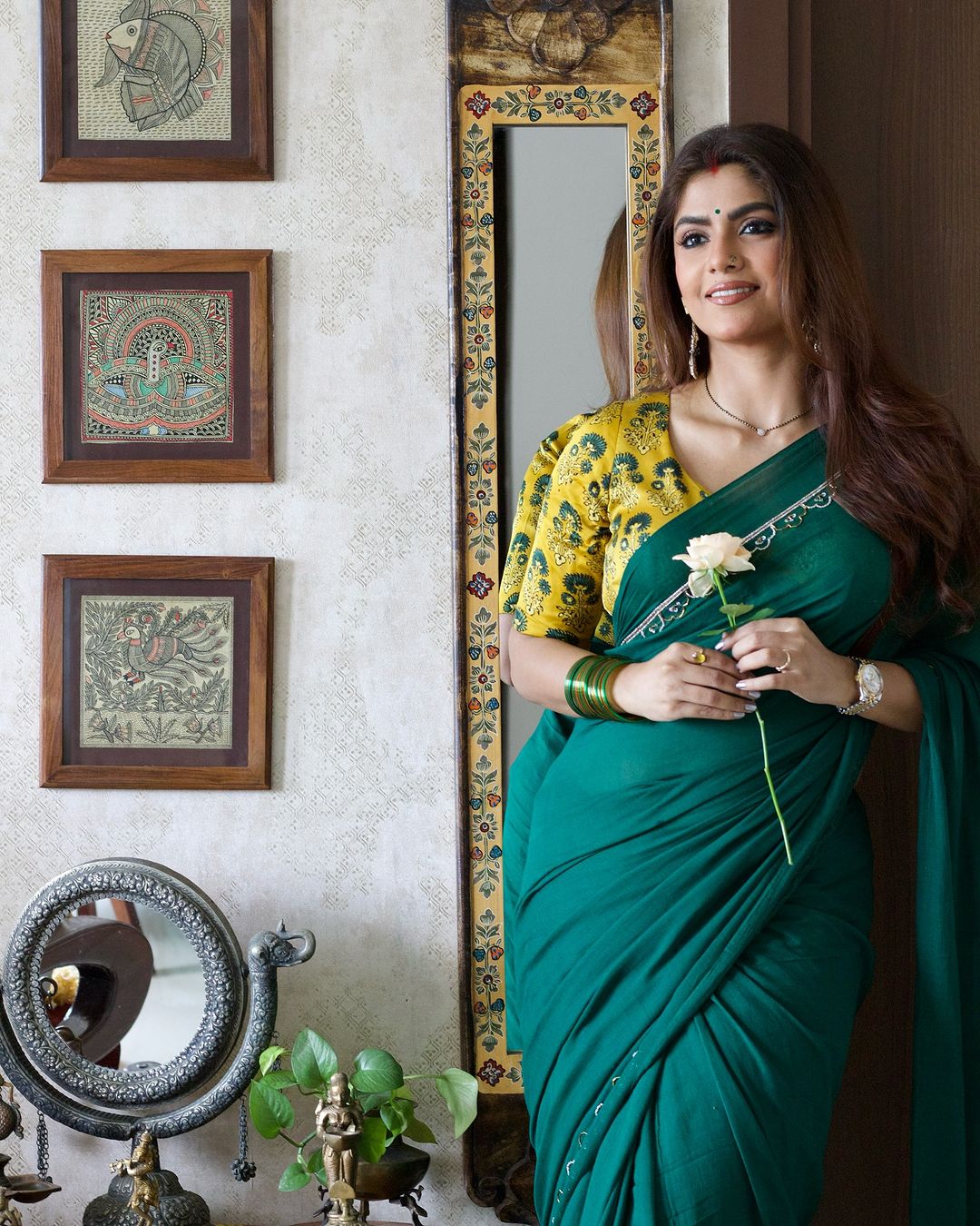 Green Noor Saree