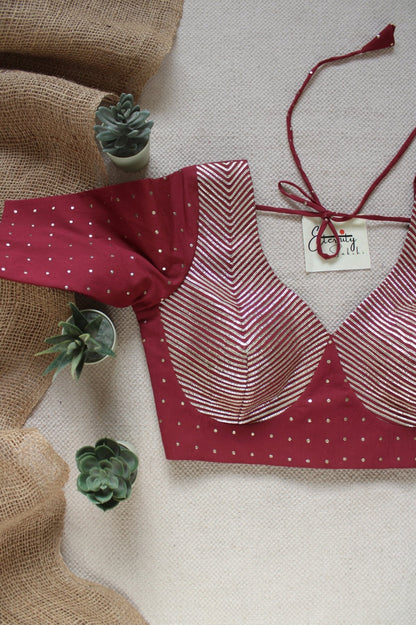 Maroon Gulkaari Blouse - Eternity by Sakshi