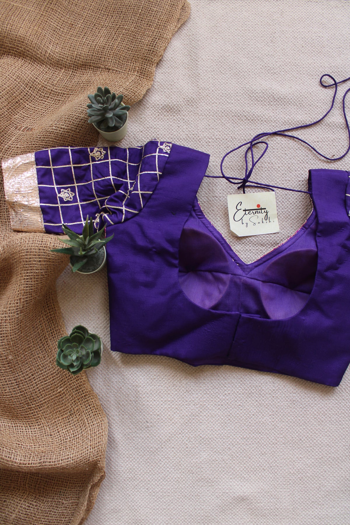Purple Pink Patch Blouse