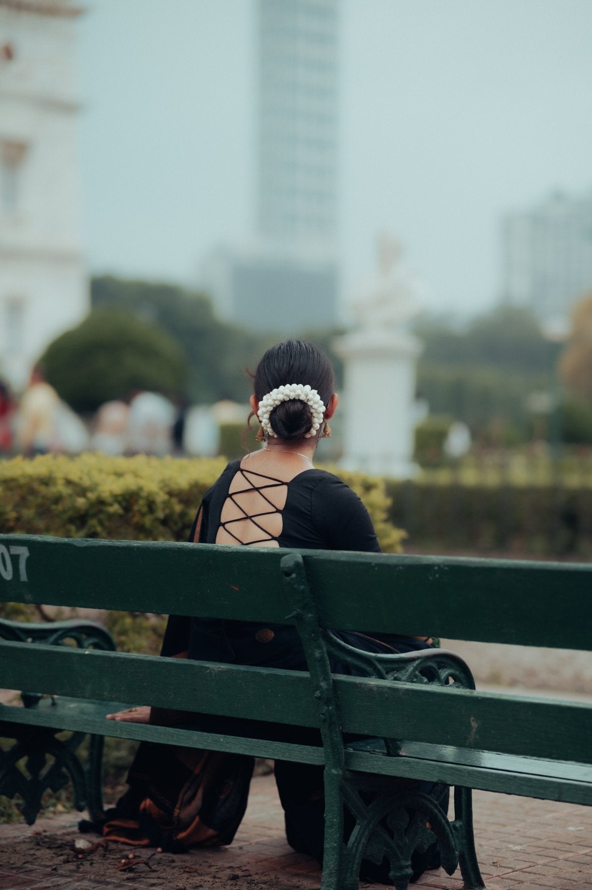 Black Backless Blouse - Eternity by Sakshi
