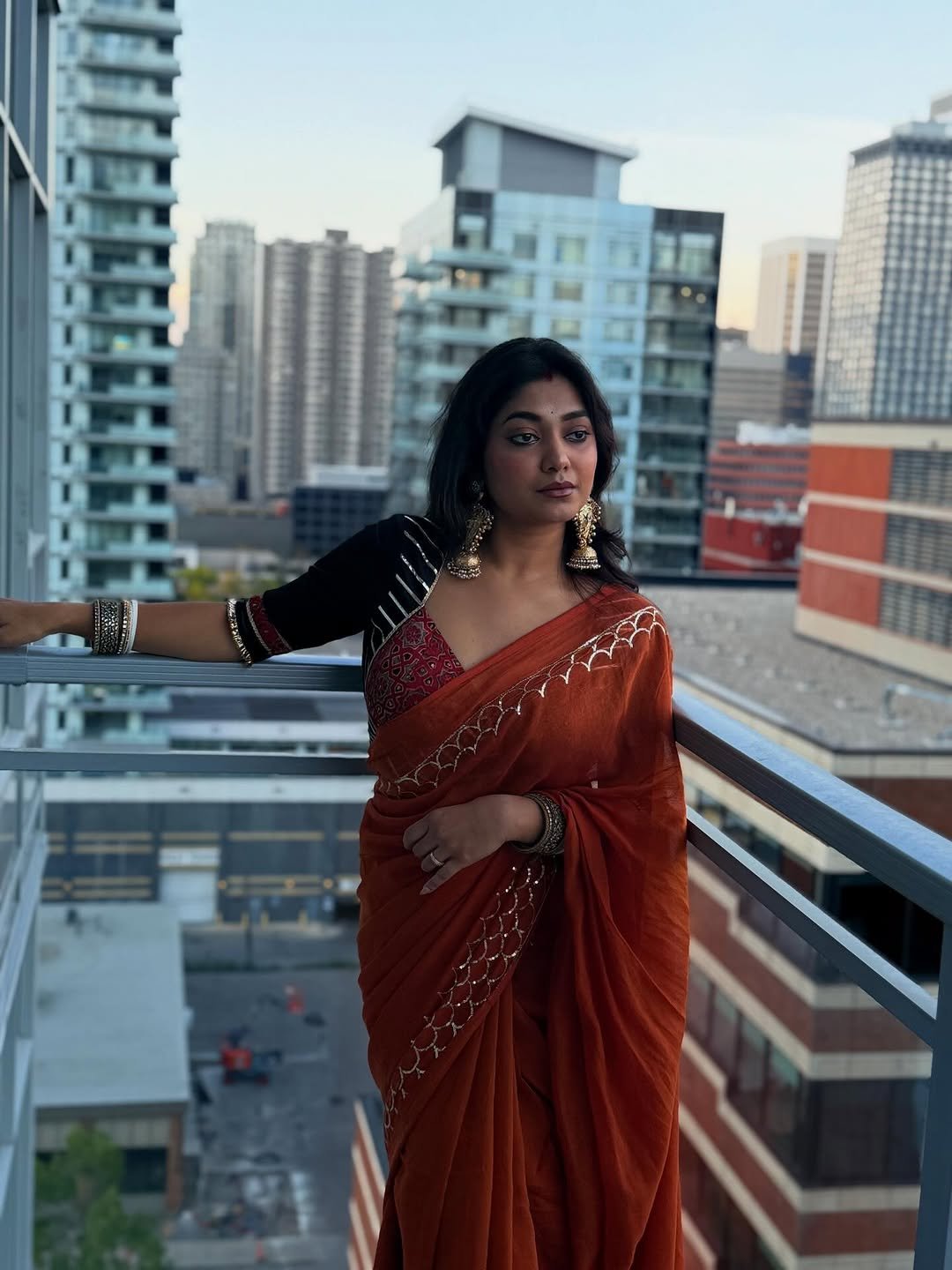 Carrot Roshni Saree - Eternity by Sakshi