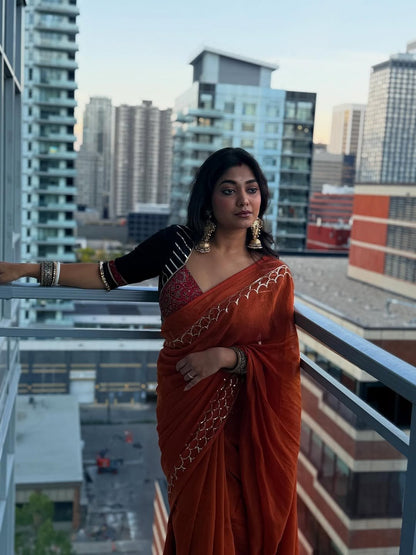 Carrot Roshni Saree - Eternity by Sakshi