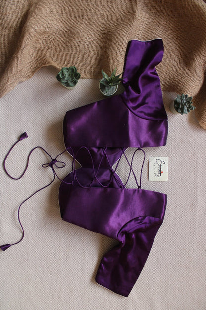 Heer Purple Backless Blouse - Eternity by Sakshi