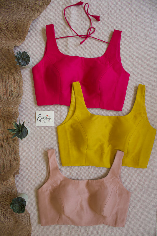 Pink + Yellow + Beige (Noorie) (Combo Blouse)