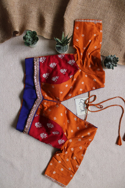Yellow Bandhani Blouse - Eternity by Sakshi