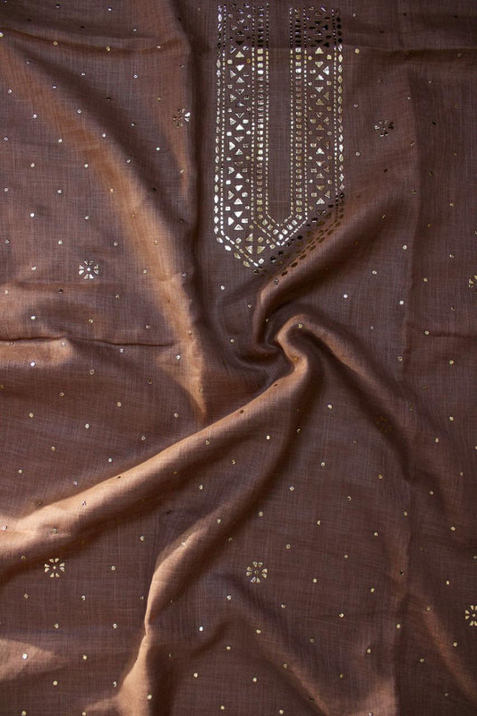 Light Brown Linen Unstitched Mens Kurta Fabric 04 - Eternity by Sakshi