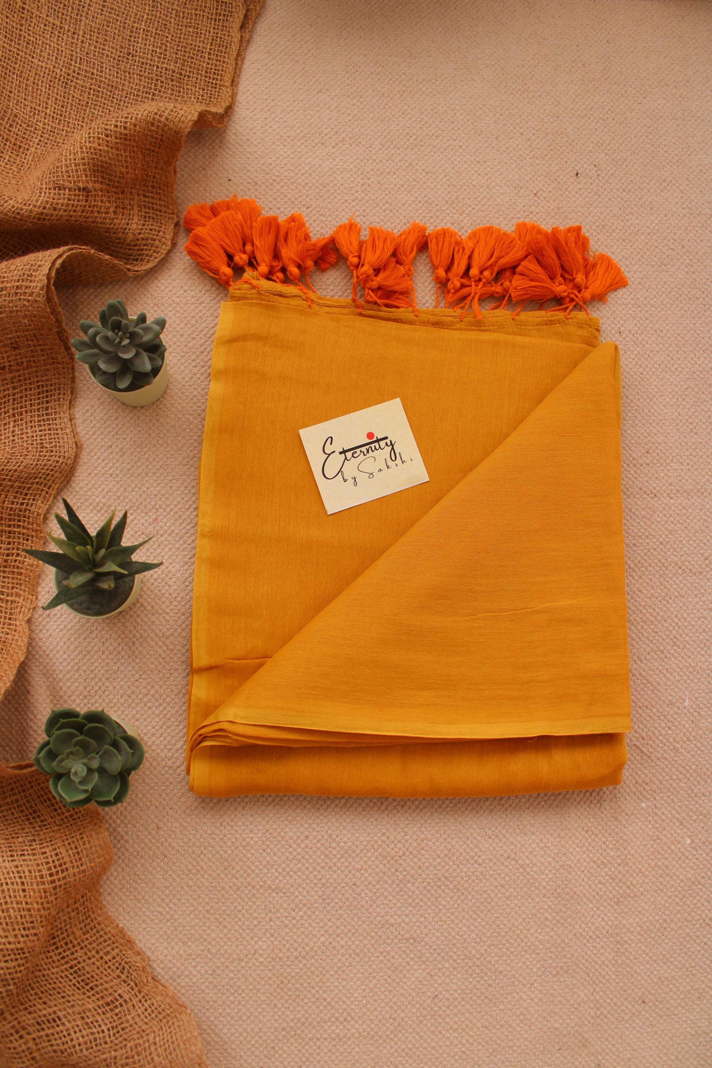 YELLOW BREEZY SAREE