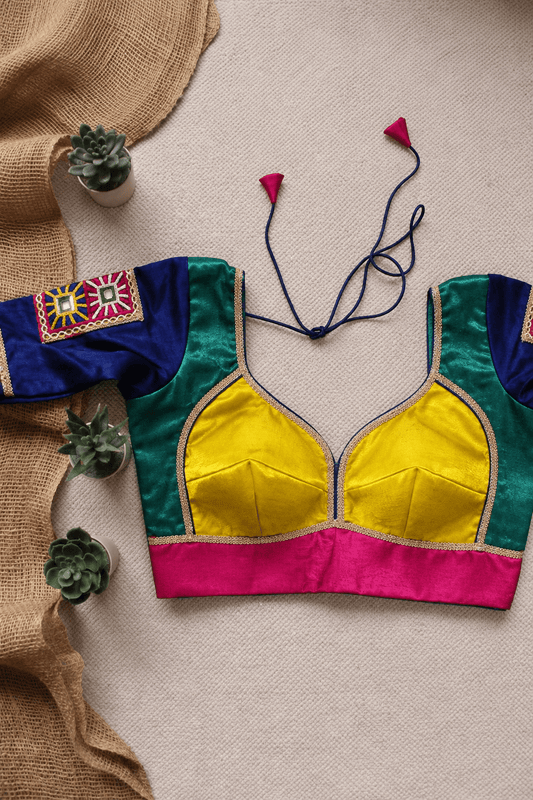 Radha Rani Navratri Patch Blouse - Eternity by Sakshi