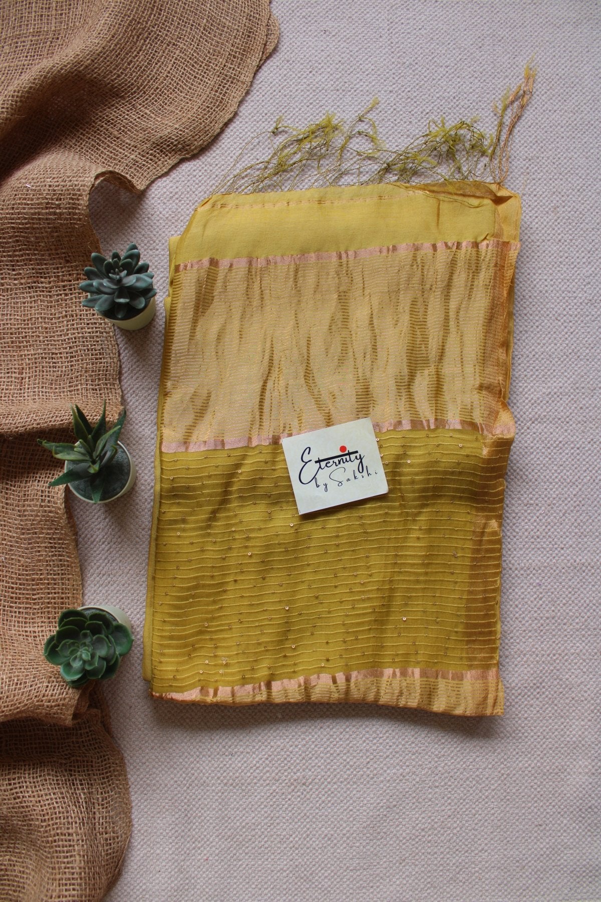Yellow Raga Resham Saree - Eternity by Sakshi