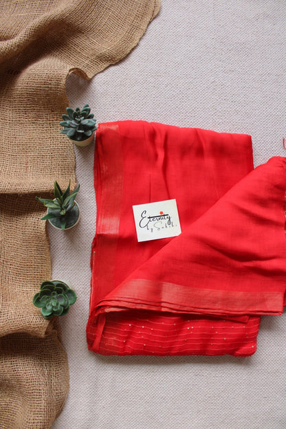 Red Raga Resham Saree - Eternity by Sakshi
