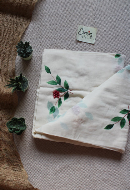 Anar Saree | Handwork Handloom Mul Cotton Saree – Eternity by Sakshi