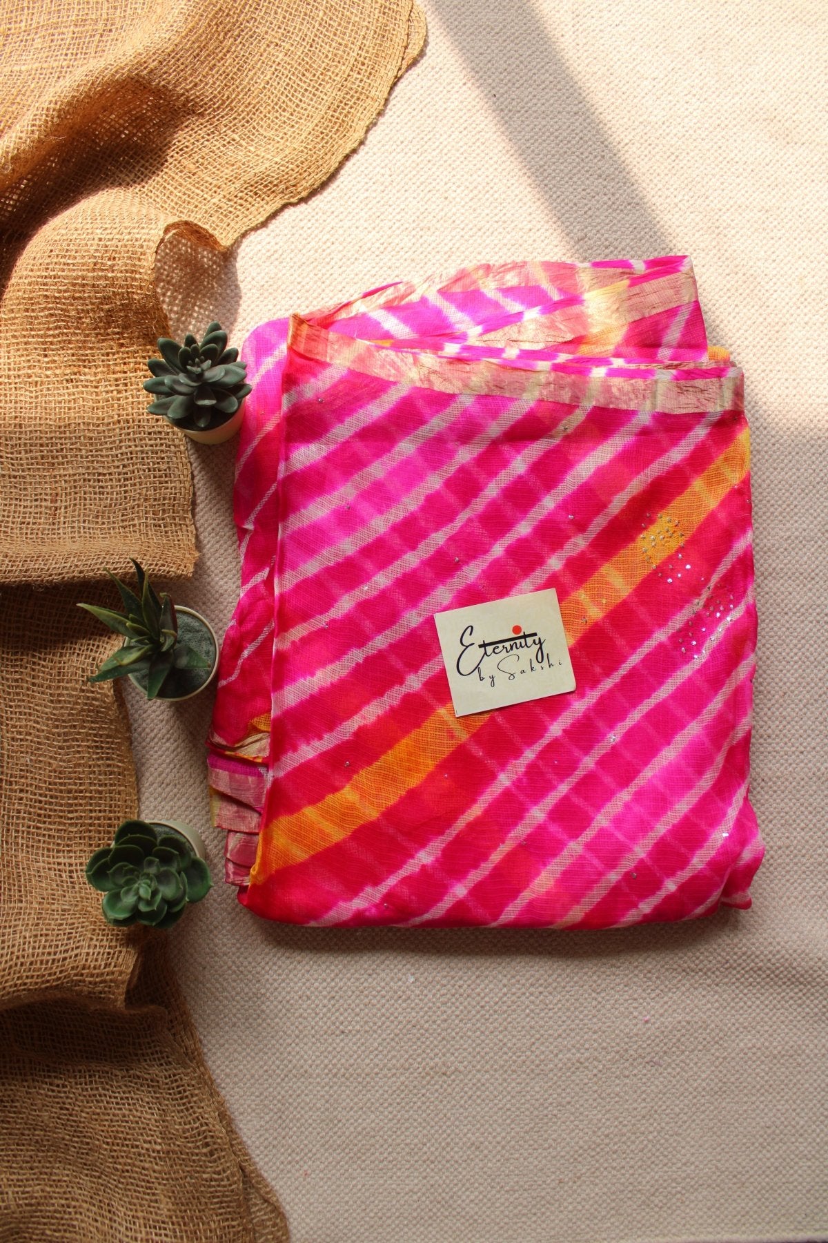 Pink Kesar Kota Doriya Saree - Eternity by Sakshi