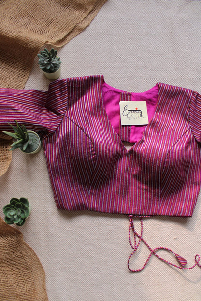 Pink Rimjhim Blouse - Eternity by Sakshi