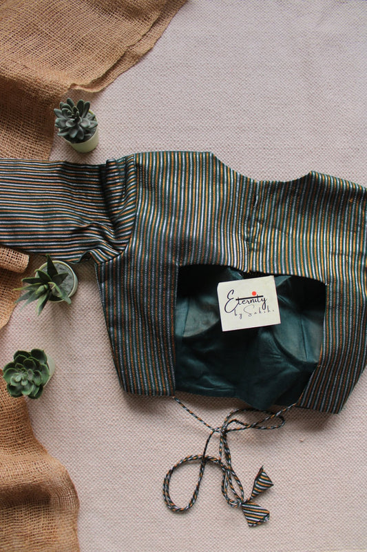 Green Rimjhim Blouse - Eternity by Sakshi