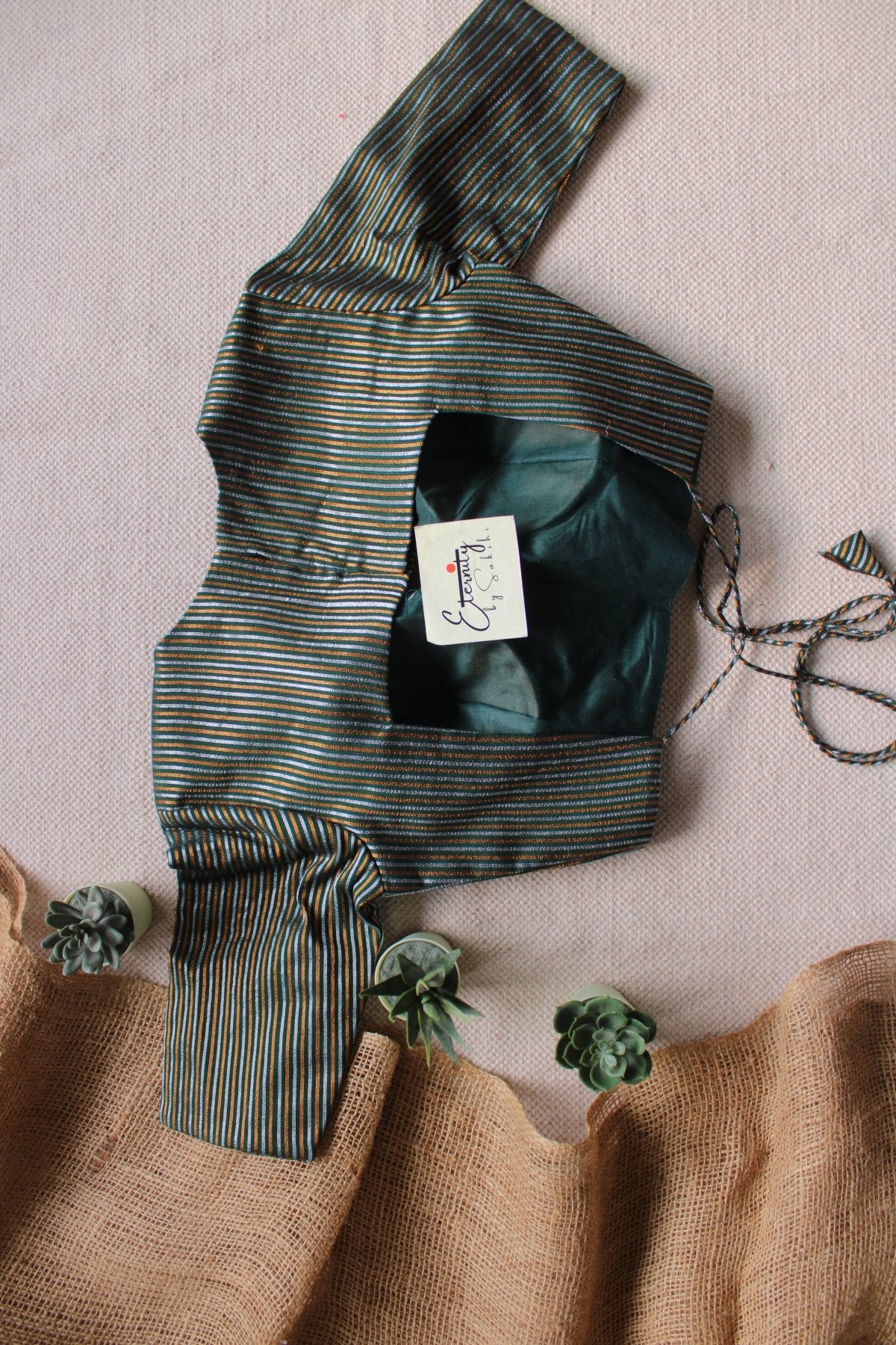 Green Rimjhim Blouse - Eternity by Sakshi