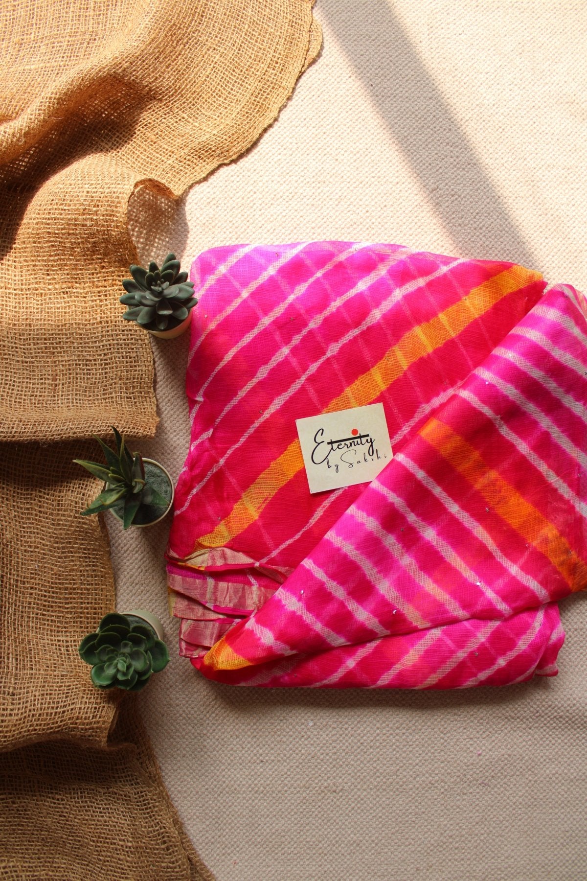 Pink Kesar Kota Doriya Saree - Eternity by Sakshi