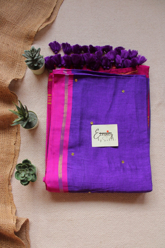 Purple Varnika Saree + Rosy Shadow Blouse Combo - Eternity by Sakshi