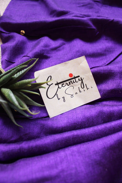 Purple Varnika Saree + Rosy Shadow Blouse Combo - Eternity by Sakshi