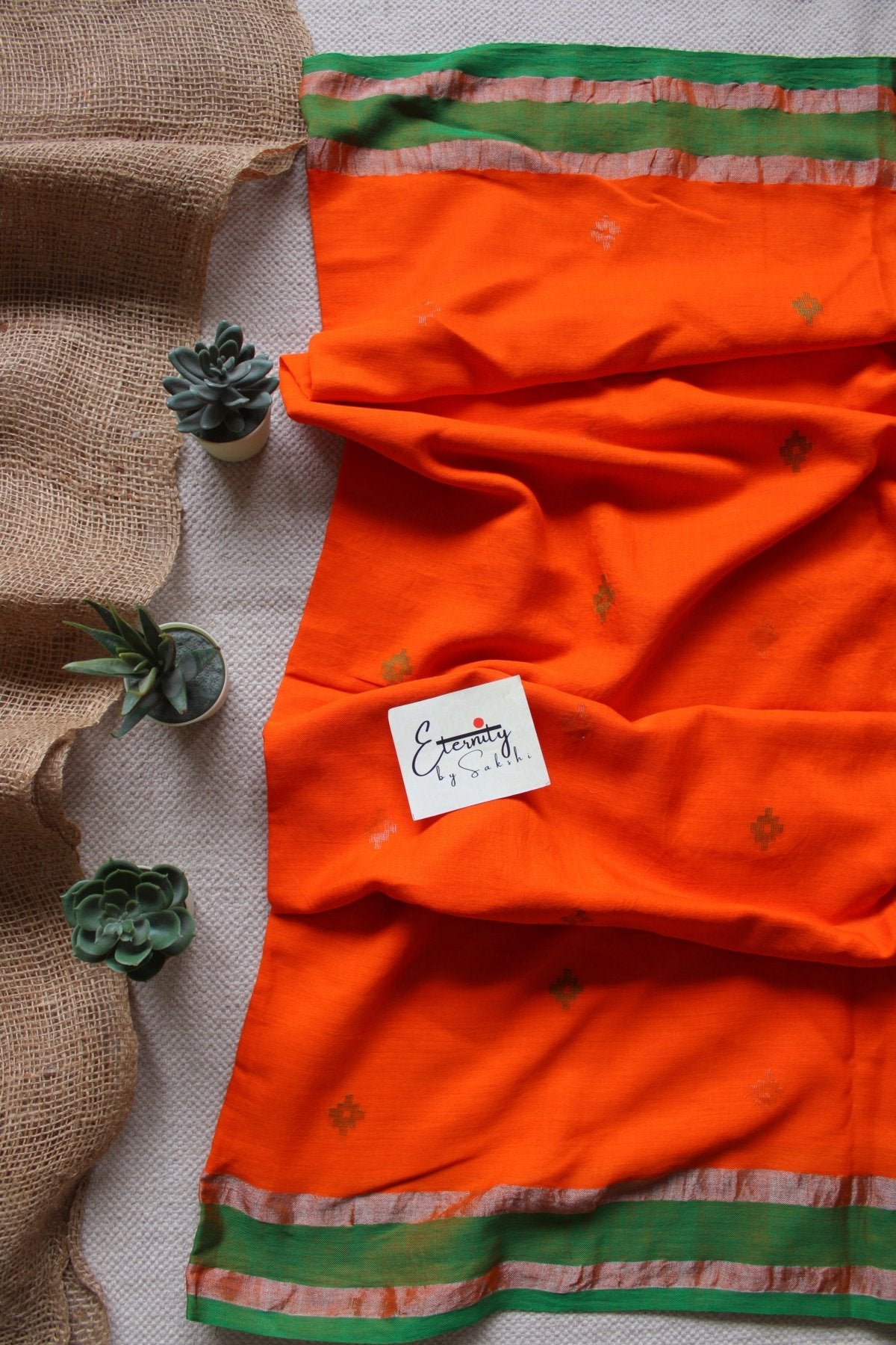 Orange Ethnic Saree - Eternity by Sakshi