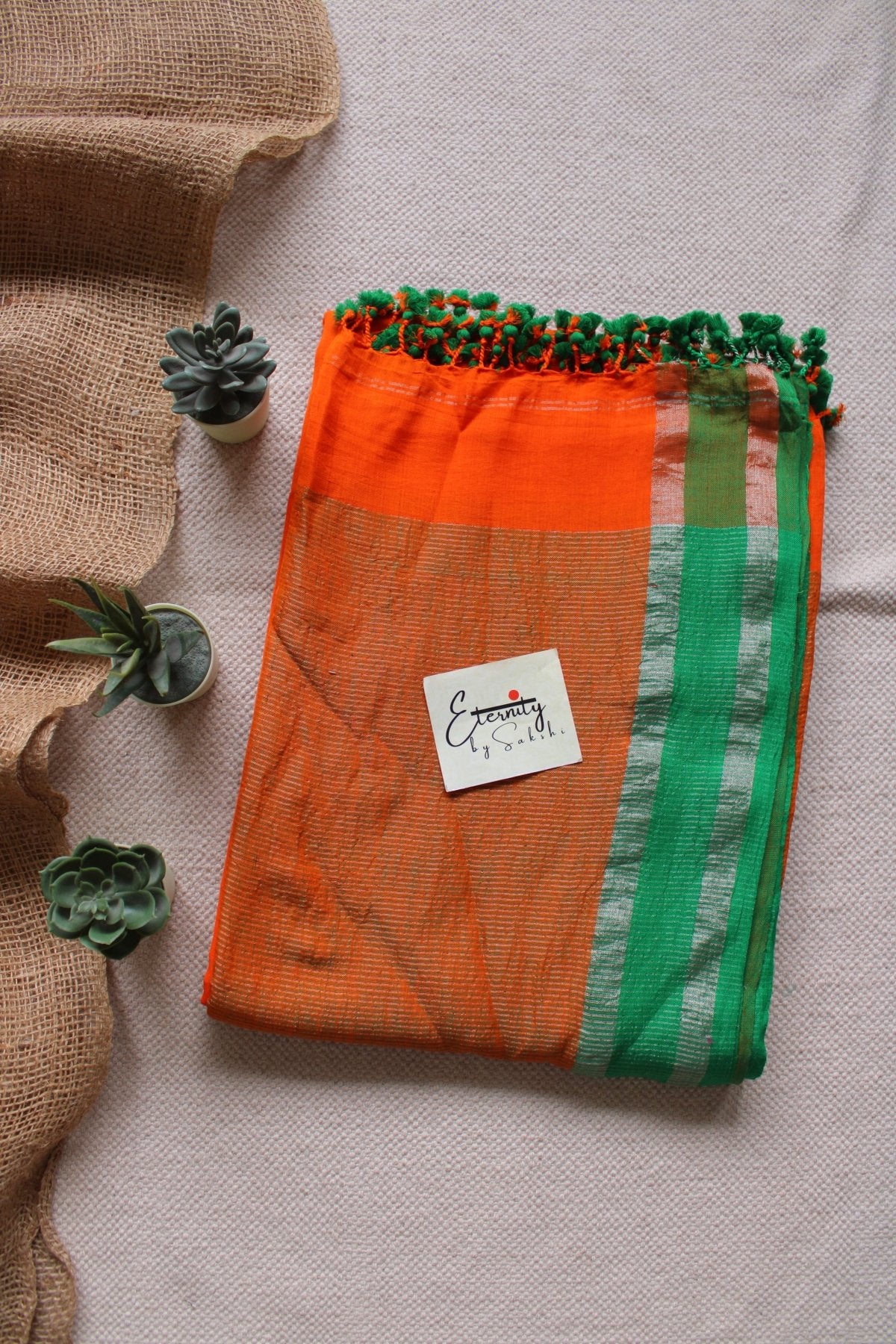 Orange Ethnic Saree - Eternity by Sakshi
