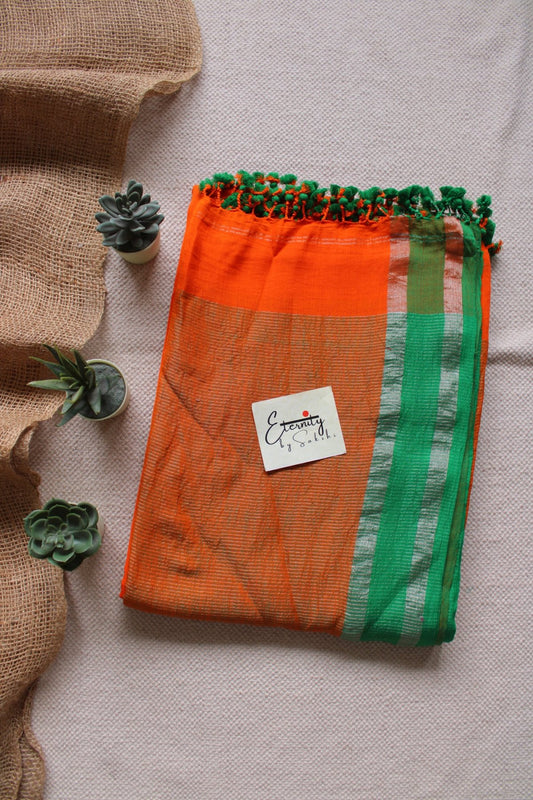 Orange Ethnic Saree - Eternity by Sakshi