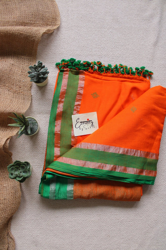 Orange Ethnic Saree - Eternity by Sakshi