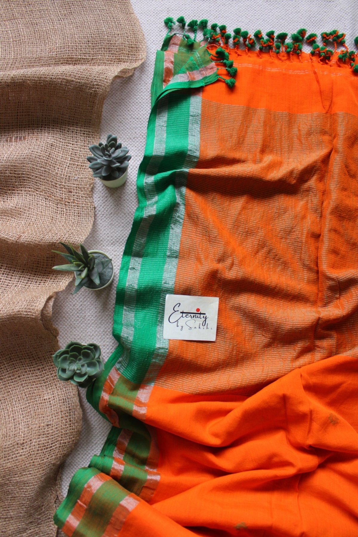 Orange Ethnic Saree - Eternity by Sakshi